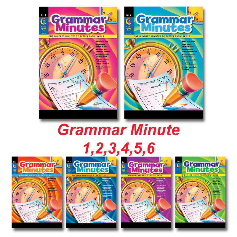 [Trọn bộ] Grammar Minutes Workbook (Grade 1 - 6) - 6 Books