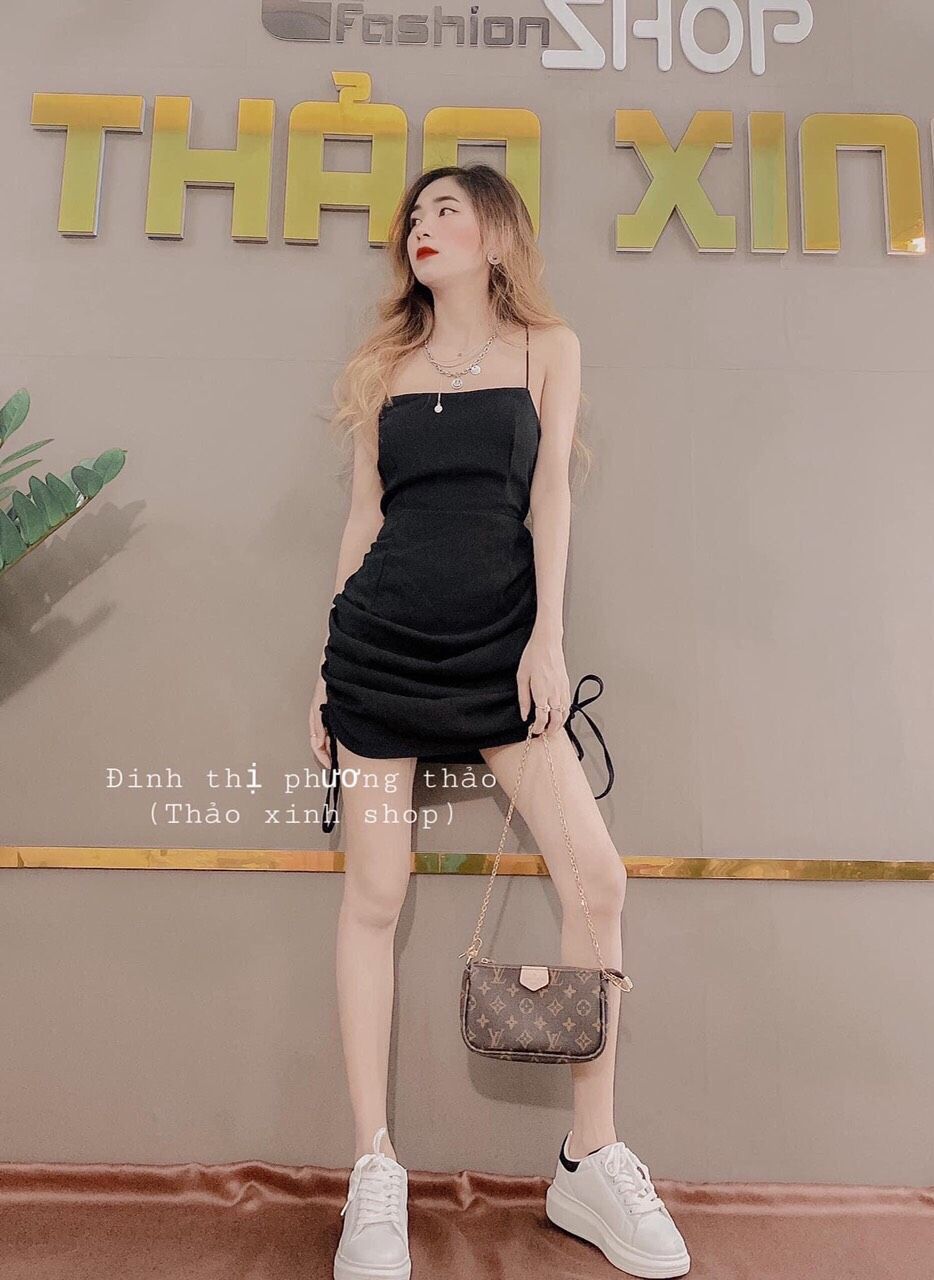 [HCM]Đầm đan chéo dây hở lưng quyến rũ