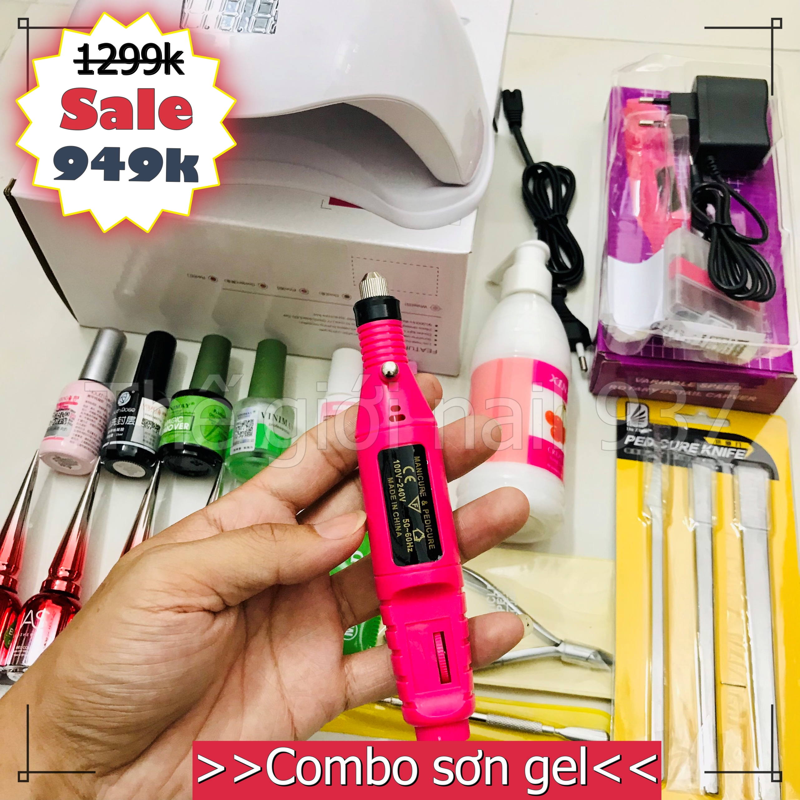 Combo đồ làm nail cơ bản 949k - (Combo làm sơn gel tại nhà) - TGN937 - Combo 18
