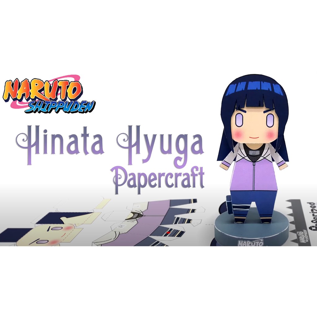 Mô hình giấy Anime Chibi Hinata Hyuga - Naruto Shippuden OS7