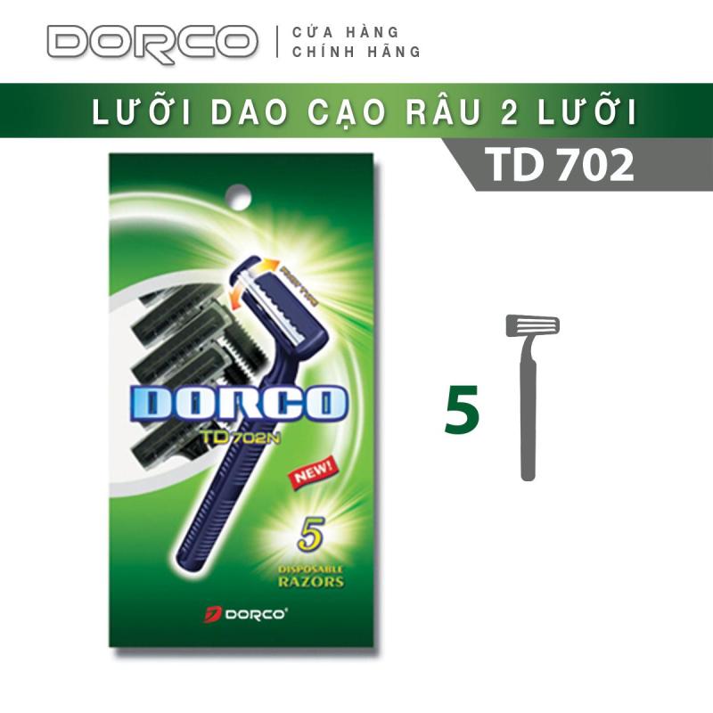 Dao cạo râu 2 lưỡi DORCO TD 702 ( gói 5 dao cạo ) cao cấp