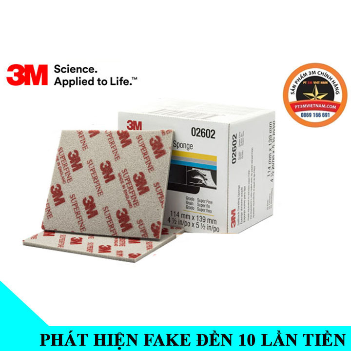 Nhám xốp mịn 3m 02602 superfine softback sanding sponge