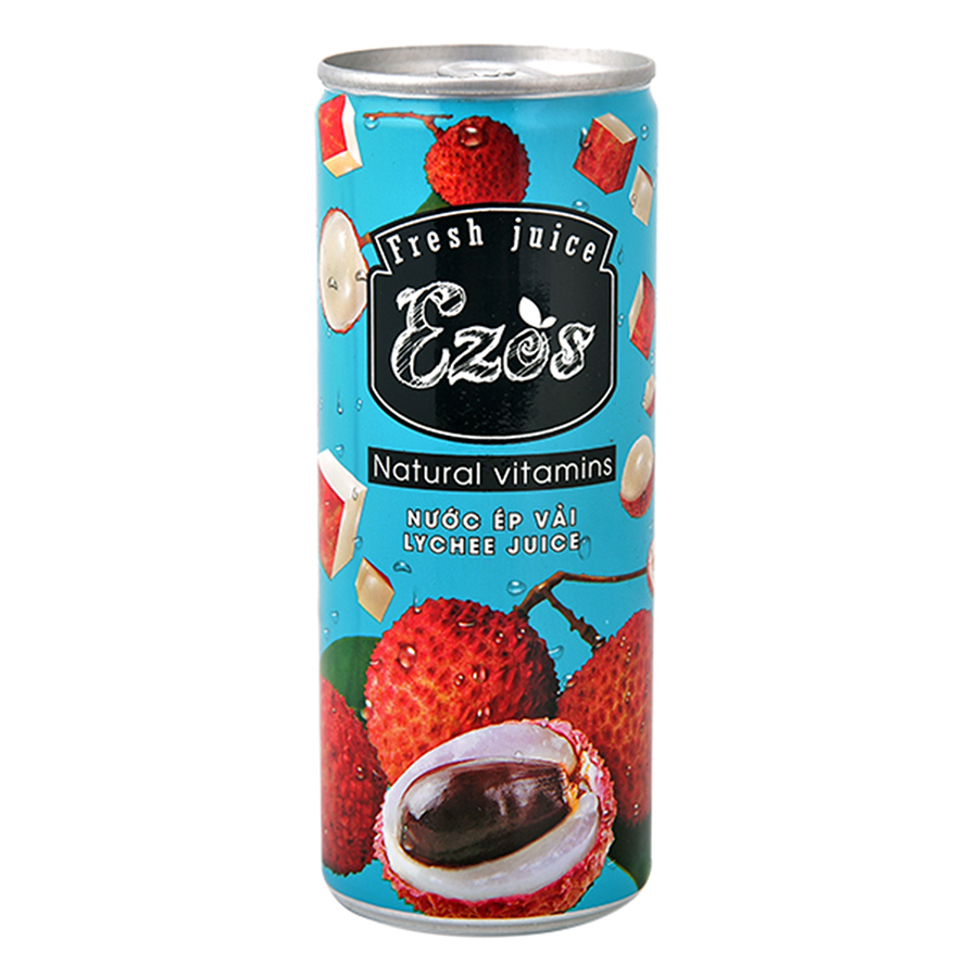 Nước Ép Vải Ezos Thùng 30 Lon x 240ml