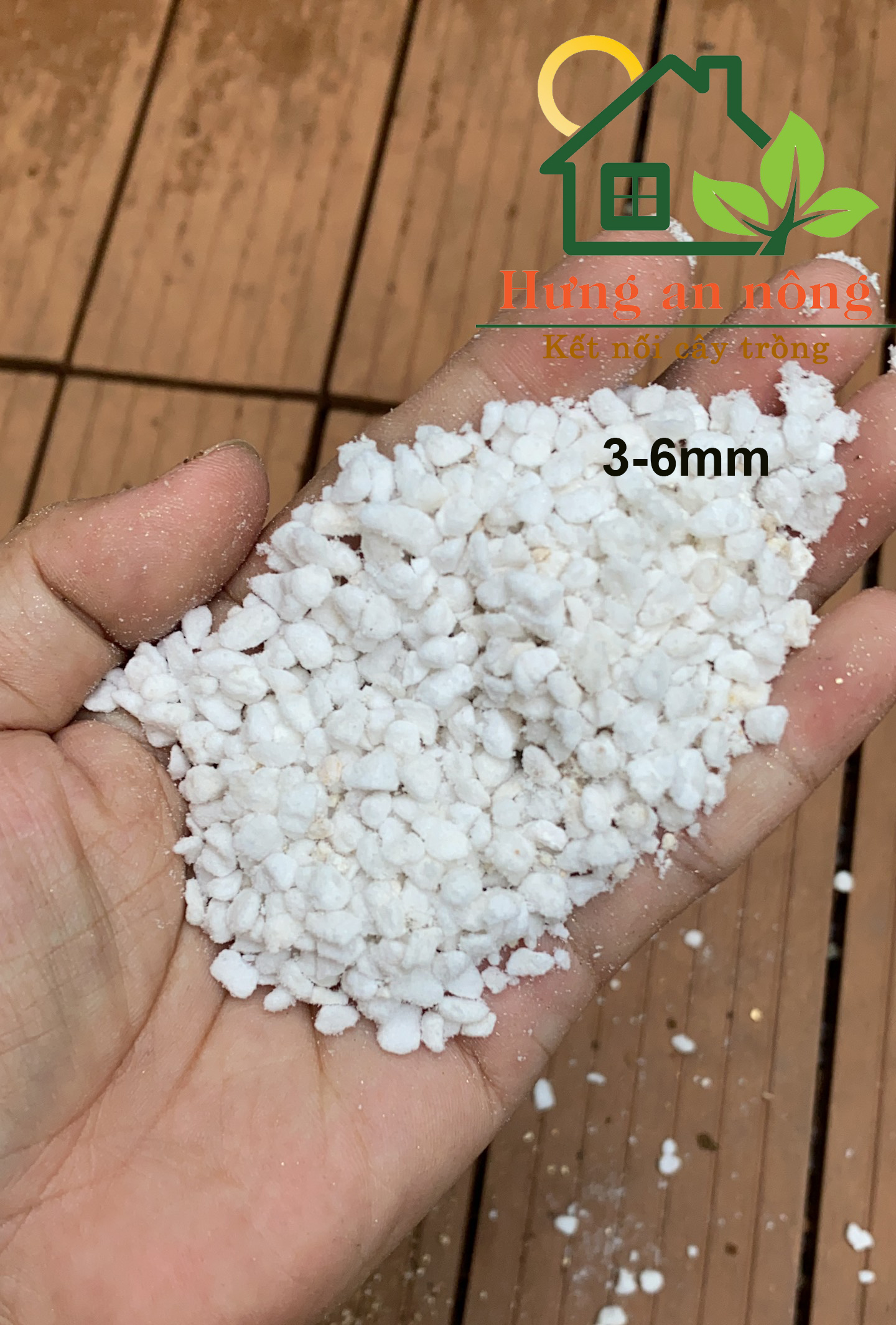 Đá Perlite trân châu 2 lít – giá thể siêu nhẹ thoáng khí trộn đất trồng cây (size 3-6mm / 6-12mm)