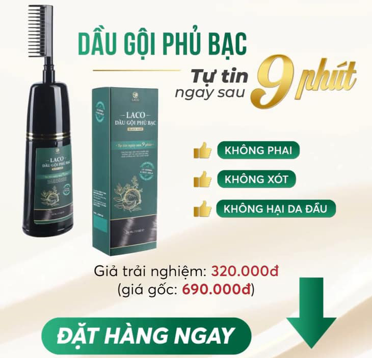 Dầu gội phủ bạc Laco Black Hair