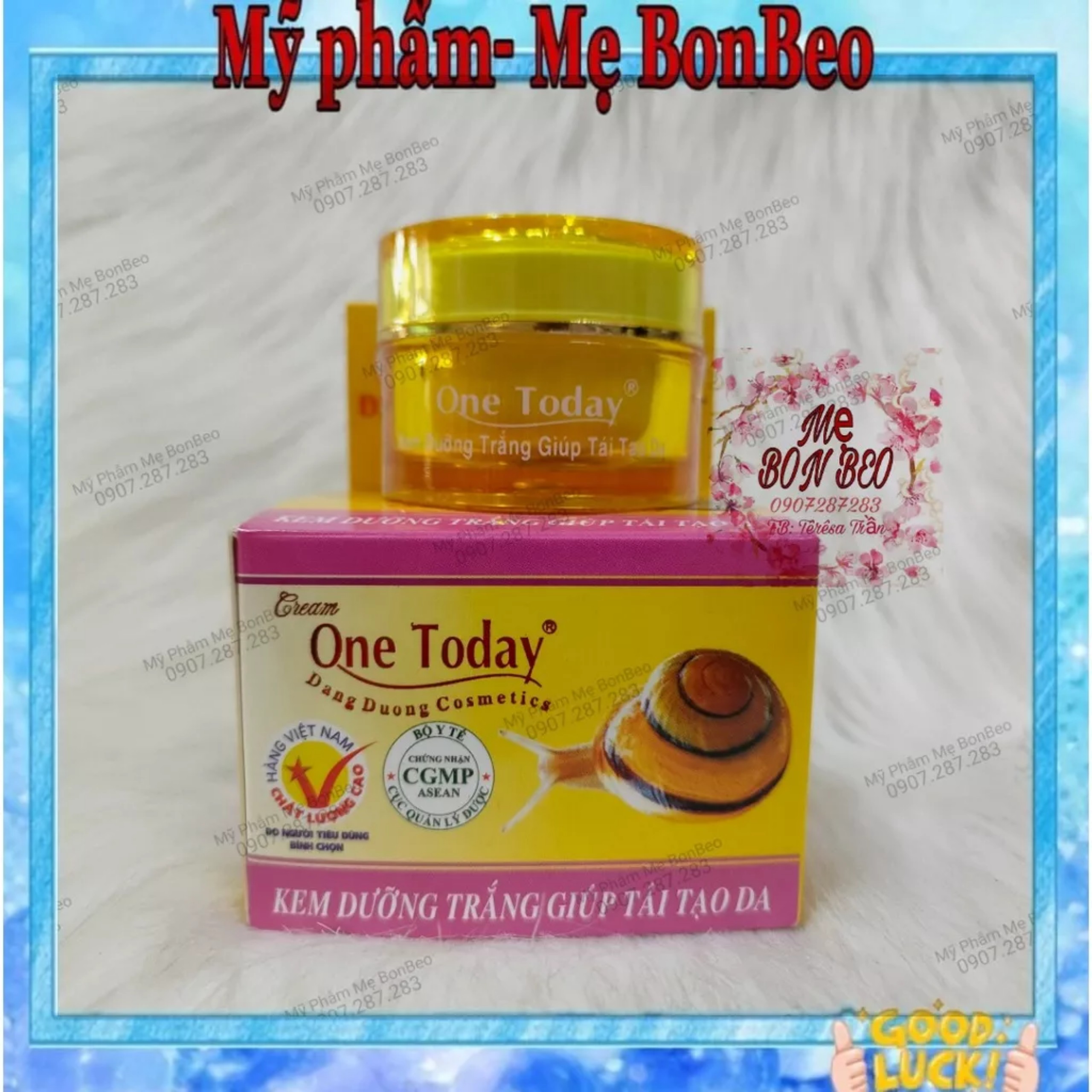 Kem dưỡng trắng da ốc sên One today 9g