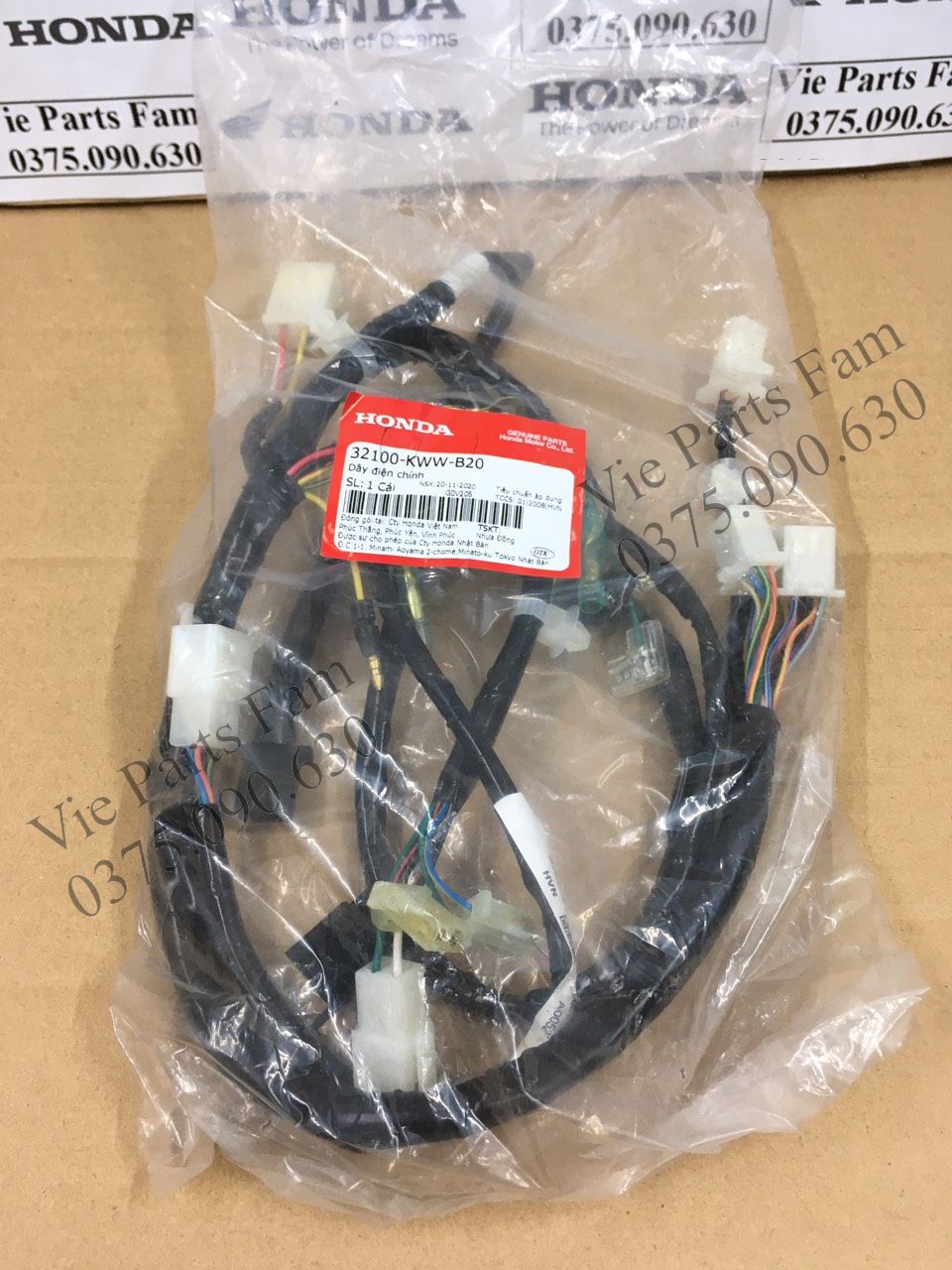 Bộ dây điện sườn Wave S110, RSX 110 (2009-2010-2011), Chính hiệu Honda Motor VN