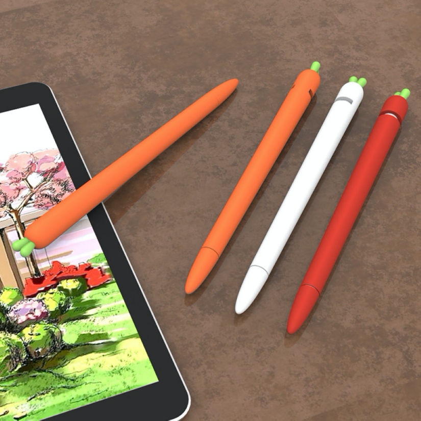 [HCM]Silicon Bảo Vệ Apple Pencil 1 & 2 Củ Cải Cà Rốt