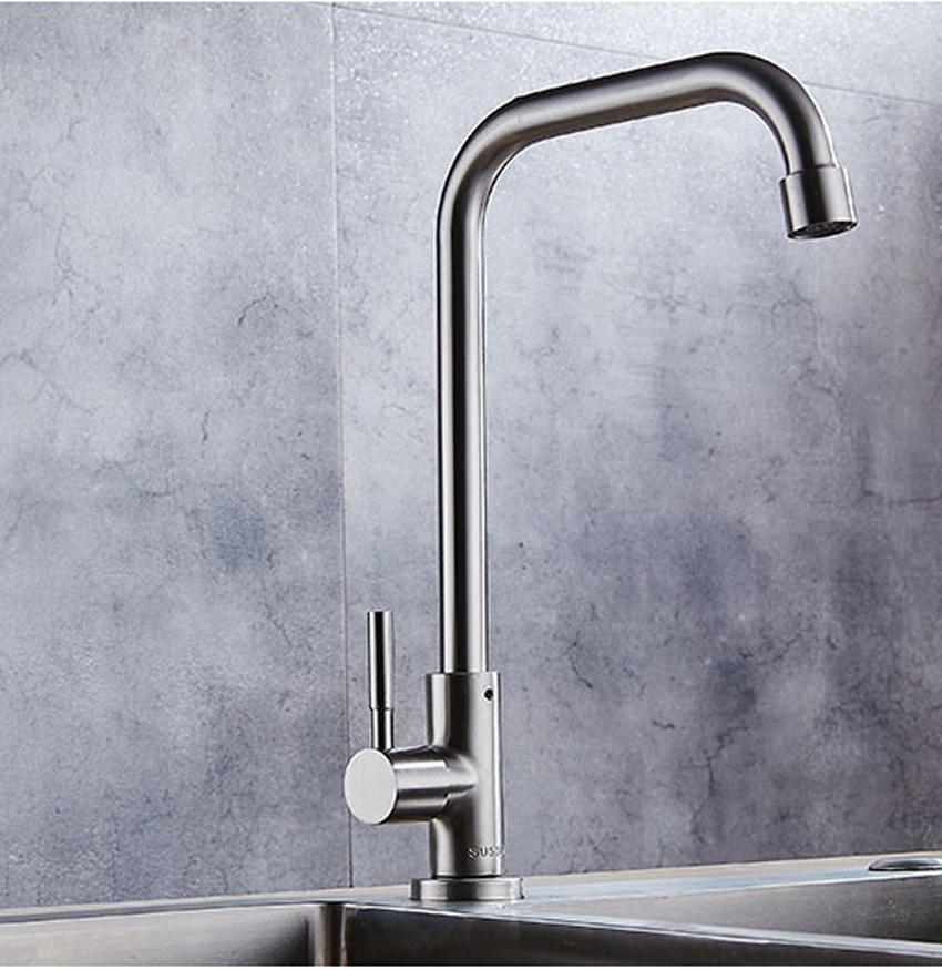 [HCM]Vòi rửa bát chén (chỉ lạnh) INOX SUS 304 ống phi 18