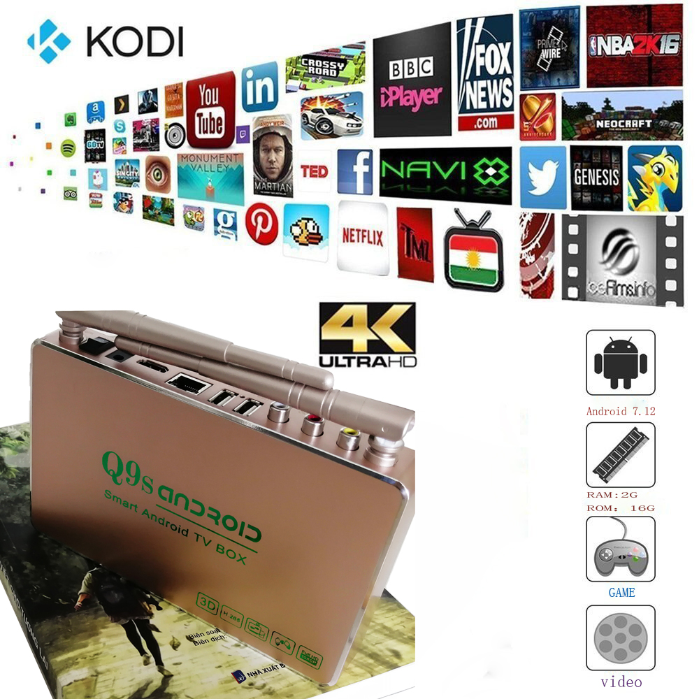 TV  android BOX Q9S ram 2GB dùng cho tivi đời cũ mới đều được