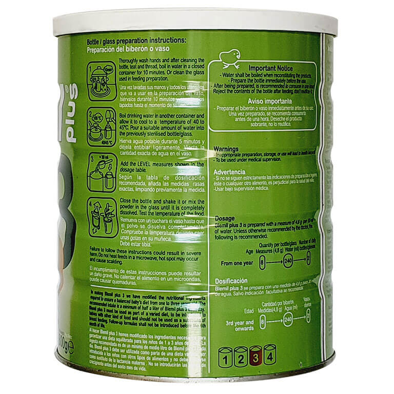 Sữa Blemil Plus 3 800g (trẻ từ 1-3 tuổi)
