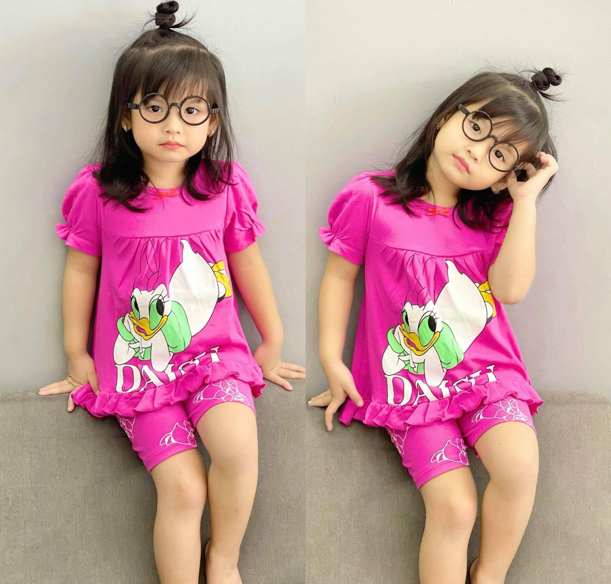Đồ bộ lửng cho bé gái dễ thương