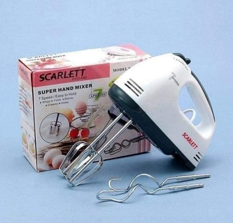Máy Đánh Trứng Cầm Tay 7 Cấp Tốc Độ 180W Scarlett