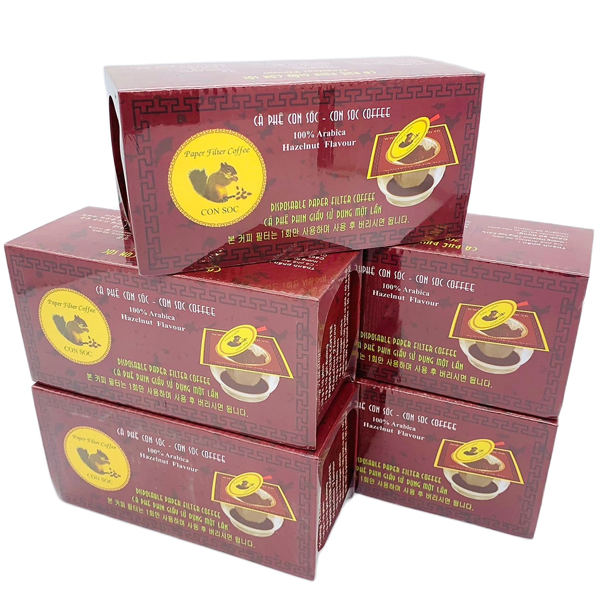 Cà phê phin giấy Con Sóc hộp Tím