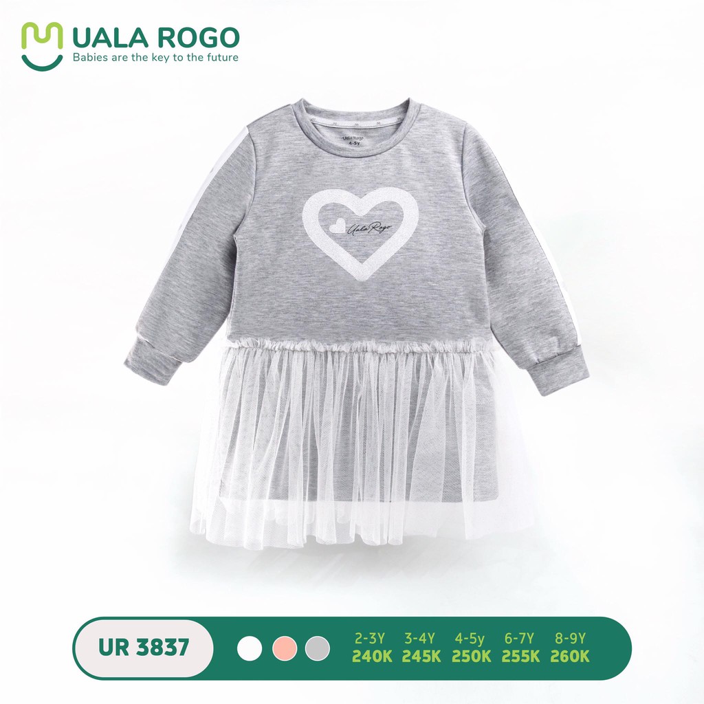 Váy nỉ voan tay bèo pony Uala Rogo