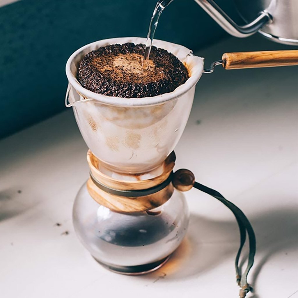 Bình Pha Cà Phê Vợt Hario Drip Pot Wood Neck