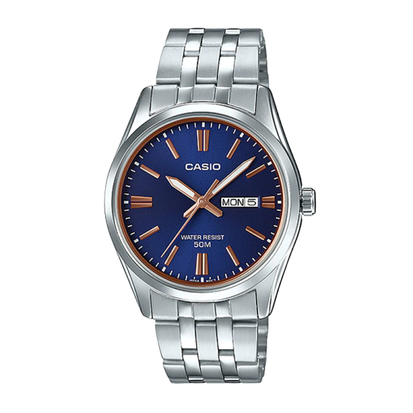 Đồng hồ nam Casio MTP-1335D-2A2VDF dây kim loại mặt xanh