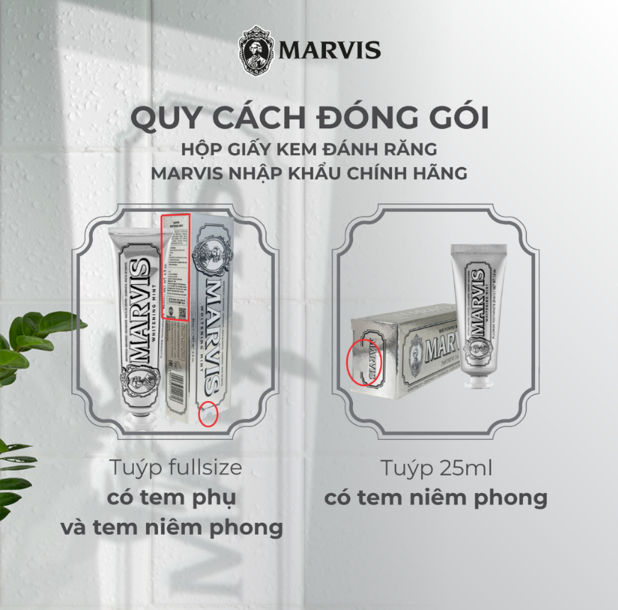 Kem đánh răng Marvis Whitening Mint