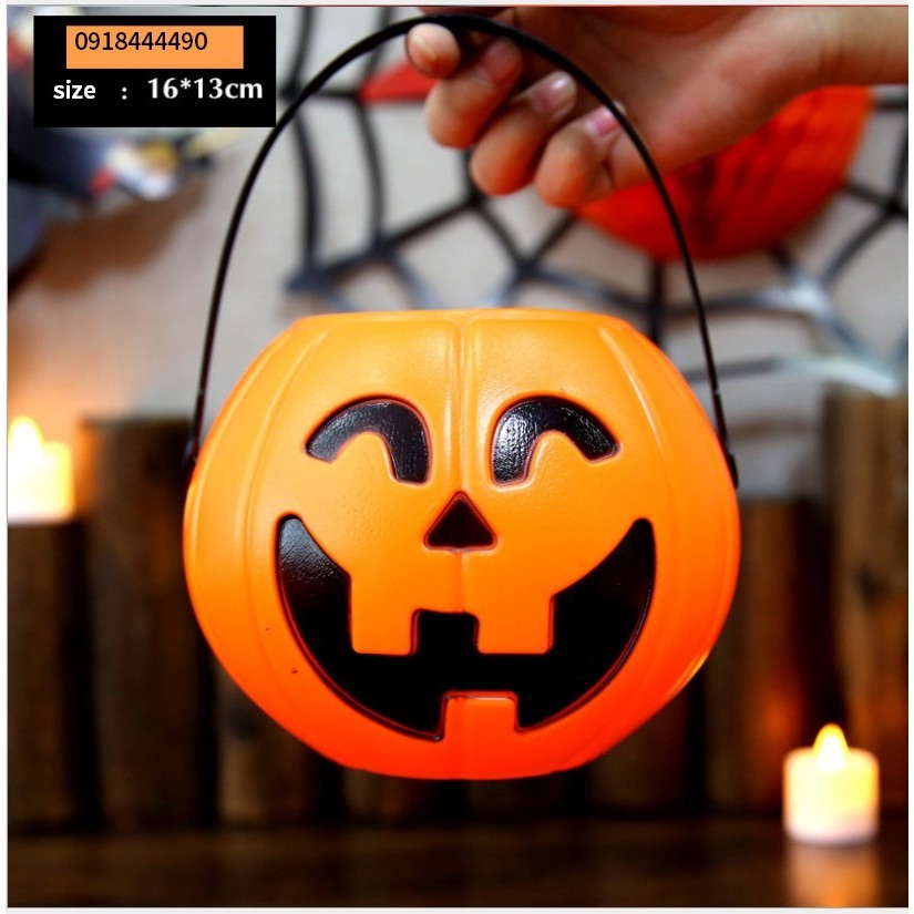 ❅✽ Đèn lồng bí ngô xin kẹo Halloween có đèn LED