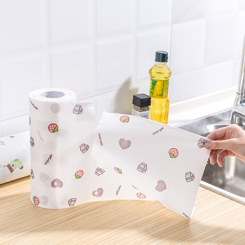 Cuộn khăn giấy thấm dầu mỡ hình củ quả dễ thương