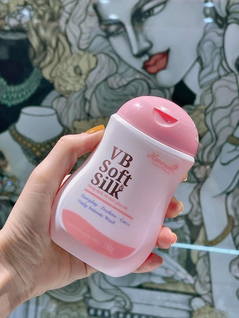 [Chính hãng] dung dịch vệ sinh vb hanayuki vb soft silk màu hồng