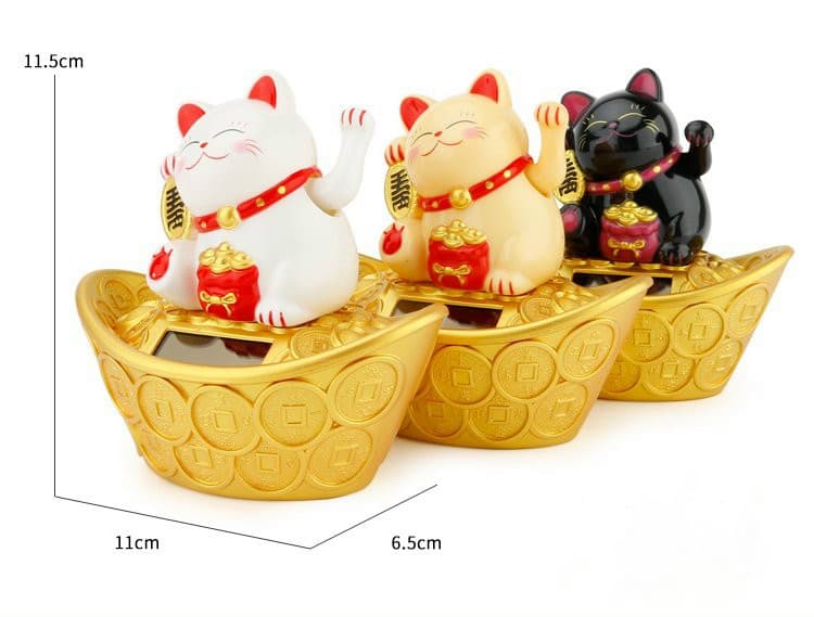 Mèo Ngoắc Ngồi Thỏi Vàng
