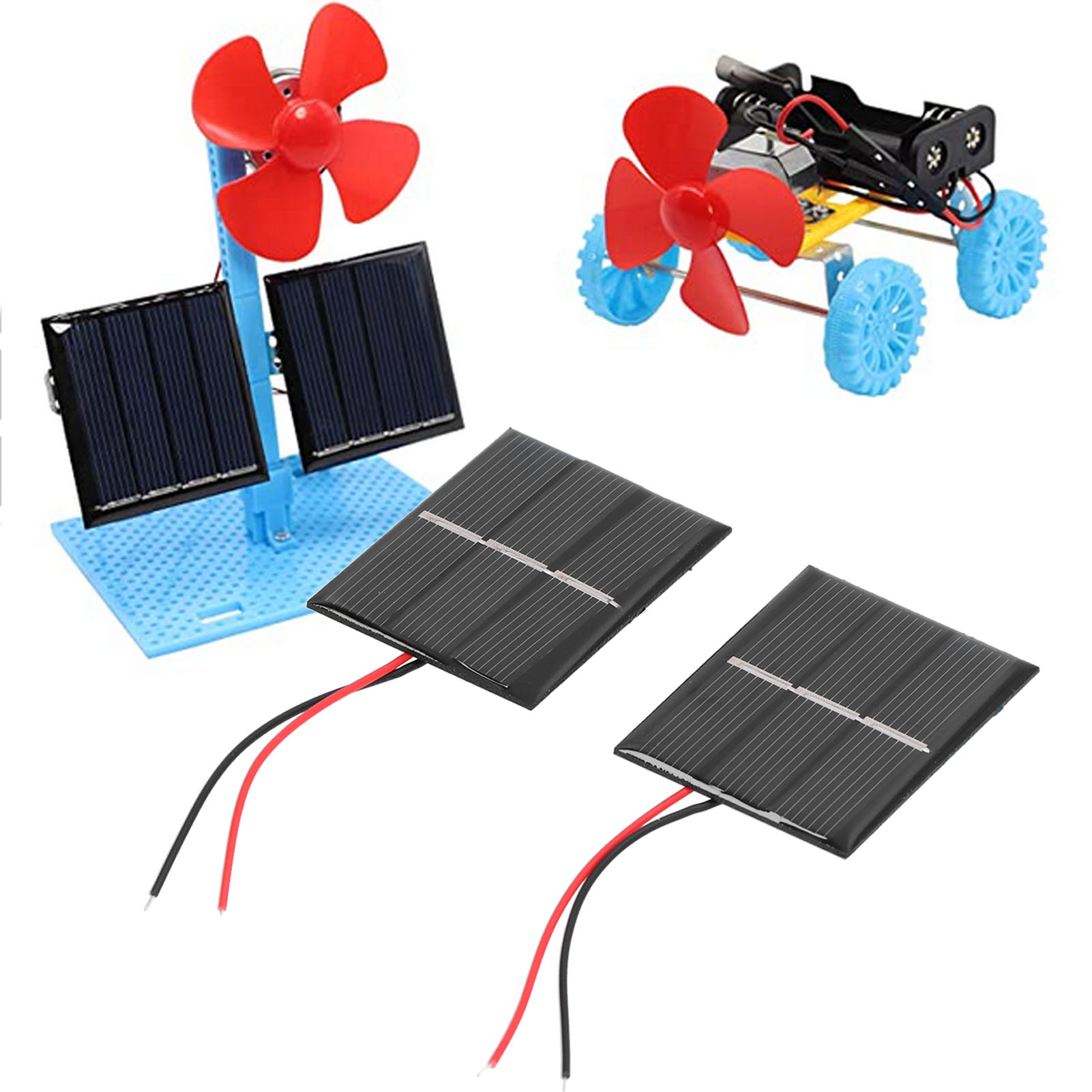 Jianak 2 Tấm Pin Năng Lượng Mặt Trời Pin Năng Lượng Mặt Trời Có Keo Polysilicon Micro Mini 43X55Mm