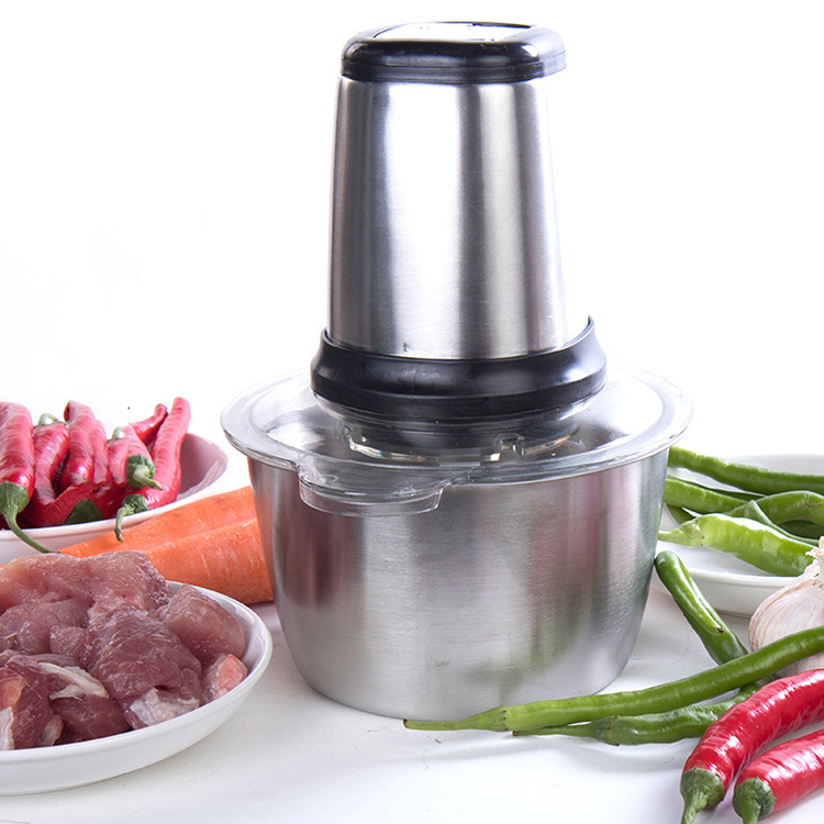 Máy Xay Thịt và Thực Phẩm Cối Inox Dung tích 2 Lít