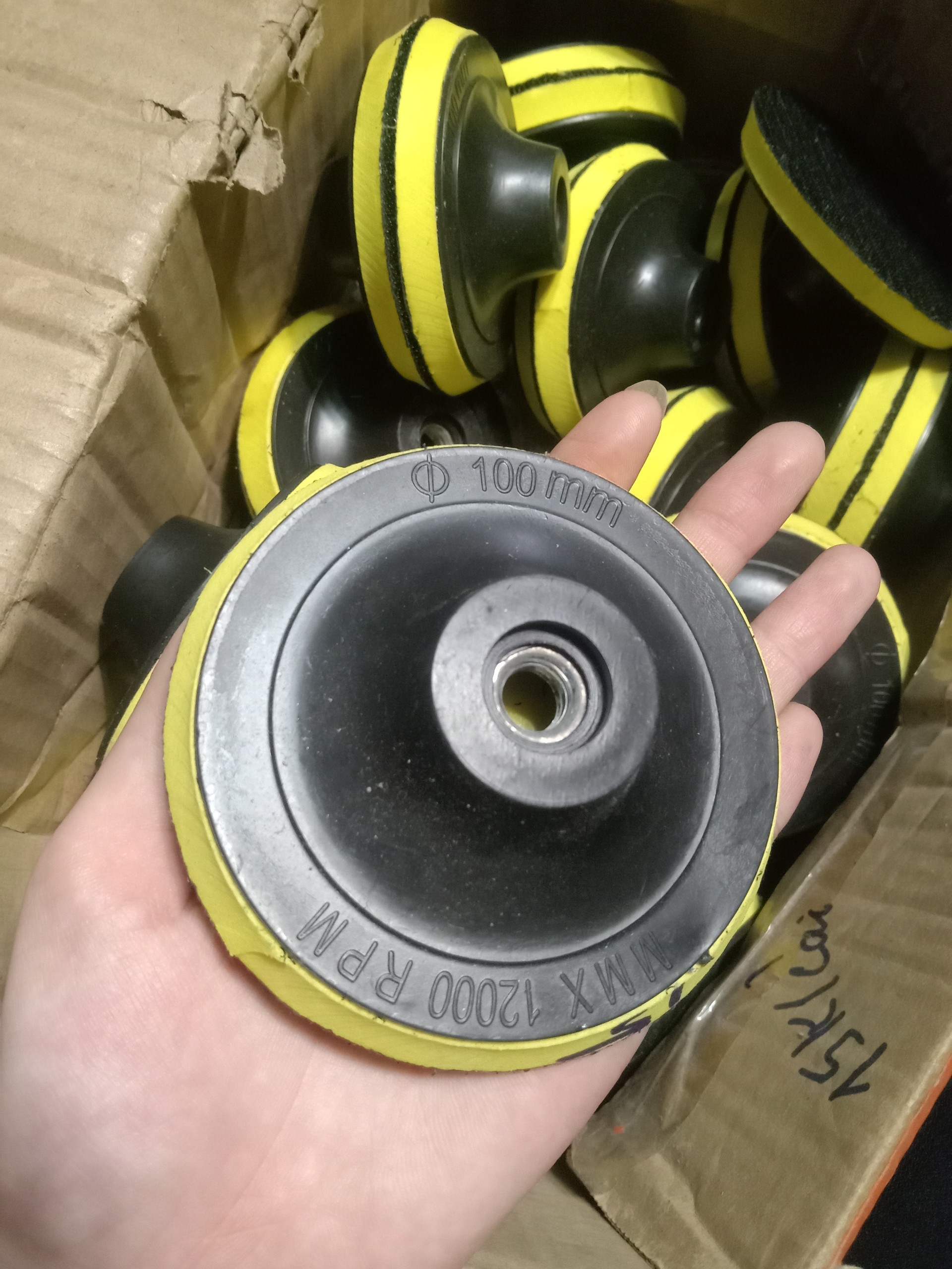 Giấy Nhám Tròn, Nhám dán khổ 100mm (P40 - P240), đế dán nhám 100mm