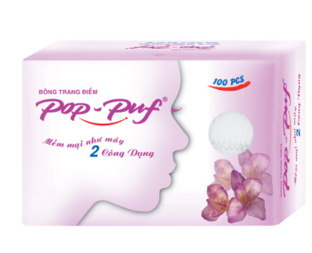 BÔNG TẨY TRANG POP-PUF 2 CÔNG DỤNG (100pcs) POP-PUF