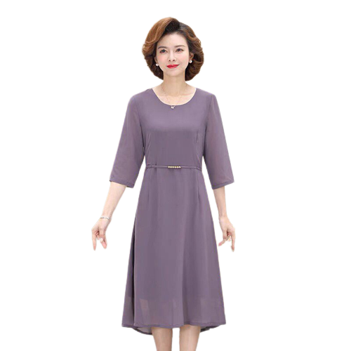 Váy đầm nữ trung niên dự tiệc sang trọng, đầm cho mẹ voan lụa cao cấp ,  họa tiết hoa sen , chất voan lụa mềm mịn , thiết kế sang trọng để đi tiệc , du lịch , gặp mặt bạn bè hàng chính hãng Mimostore Mi.79