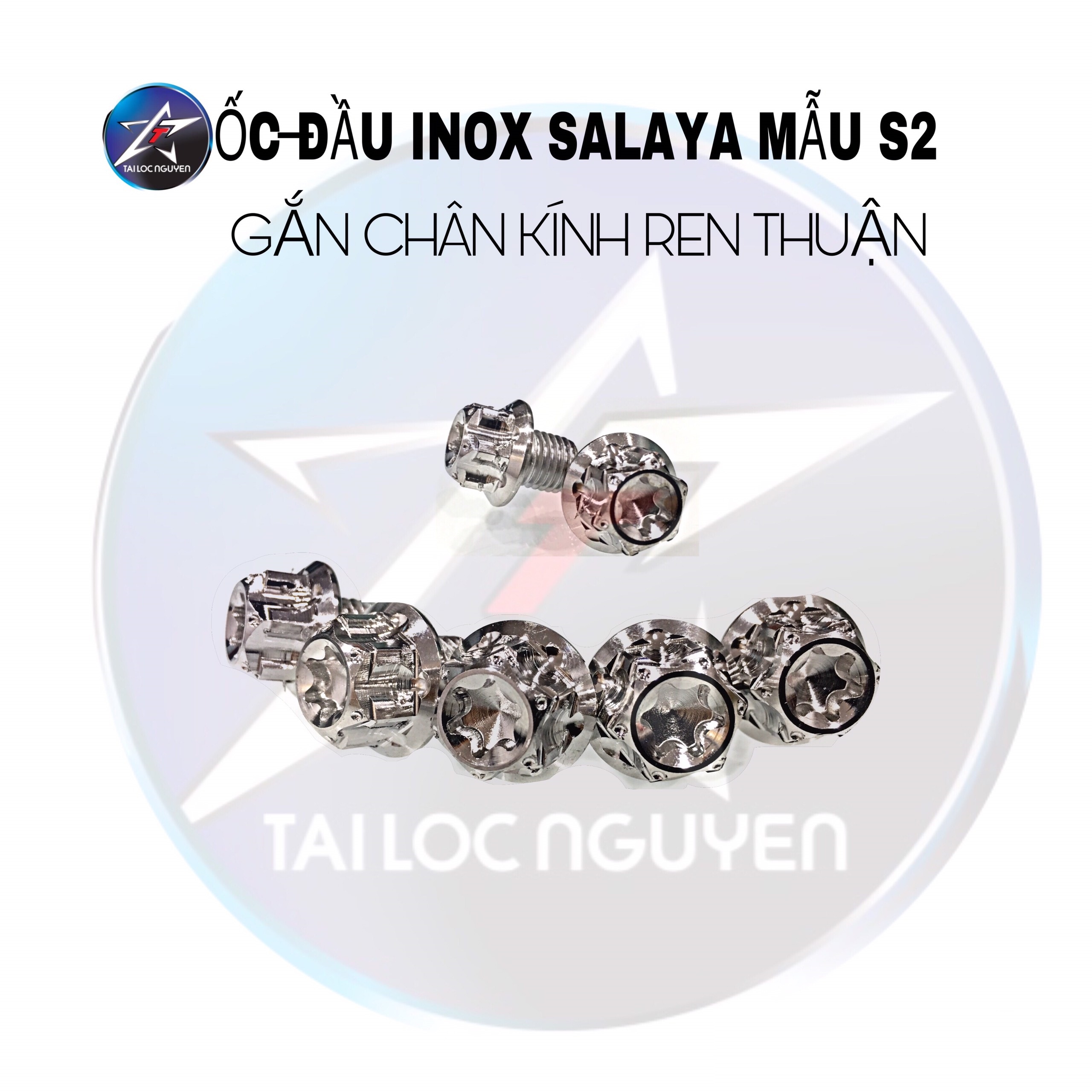 [HCM]ỐC CHÂN KÍNH ĐẦU SALAYA REN THUẬN HOẶC NGHỊCH