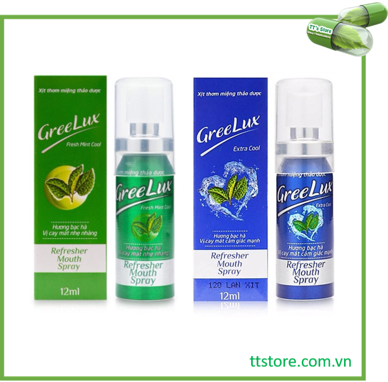 [HCM]Xịt Thơm Miệng Thảo Dược GREELUX [Chai 12ml] Extra Cool / Fresh Mint Cool [Grelux greenlux greelus]