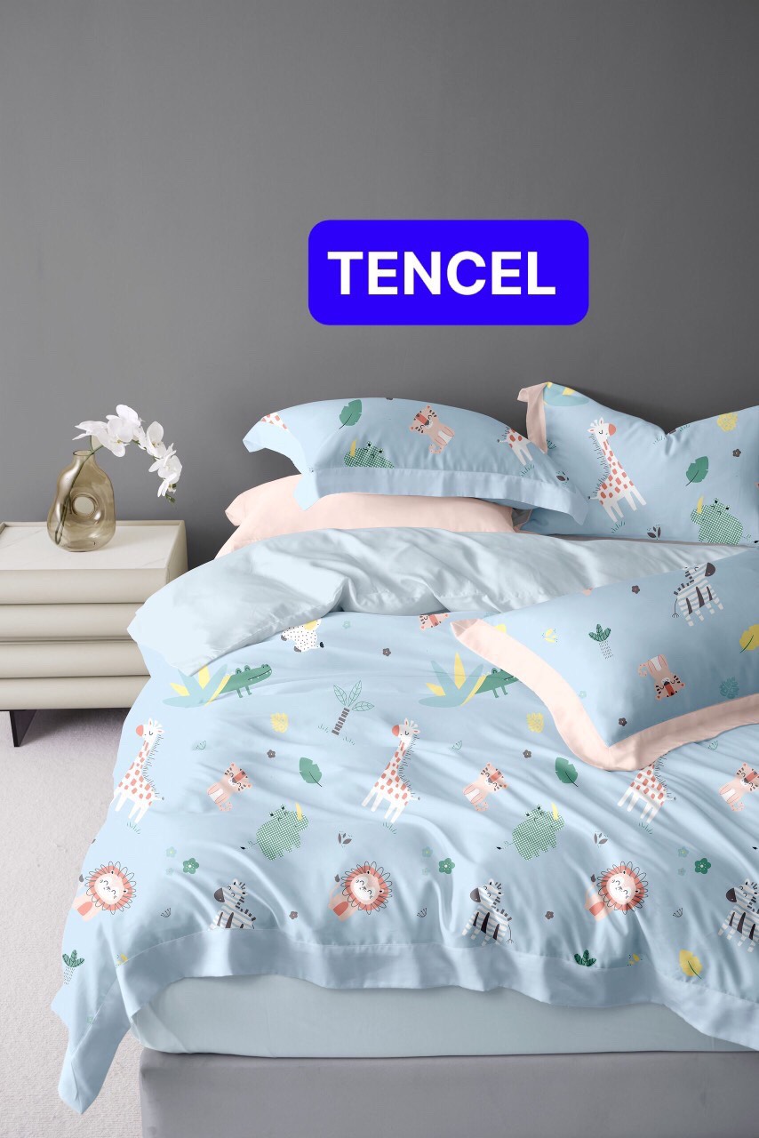 Bộ Drap lụa tencel  mền mịn mát sang trọng đủ size