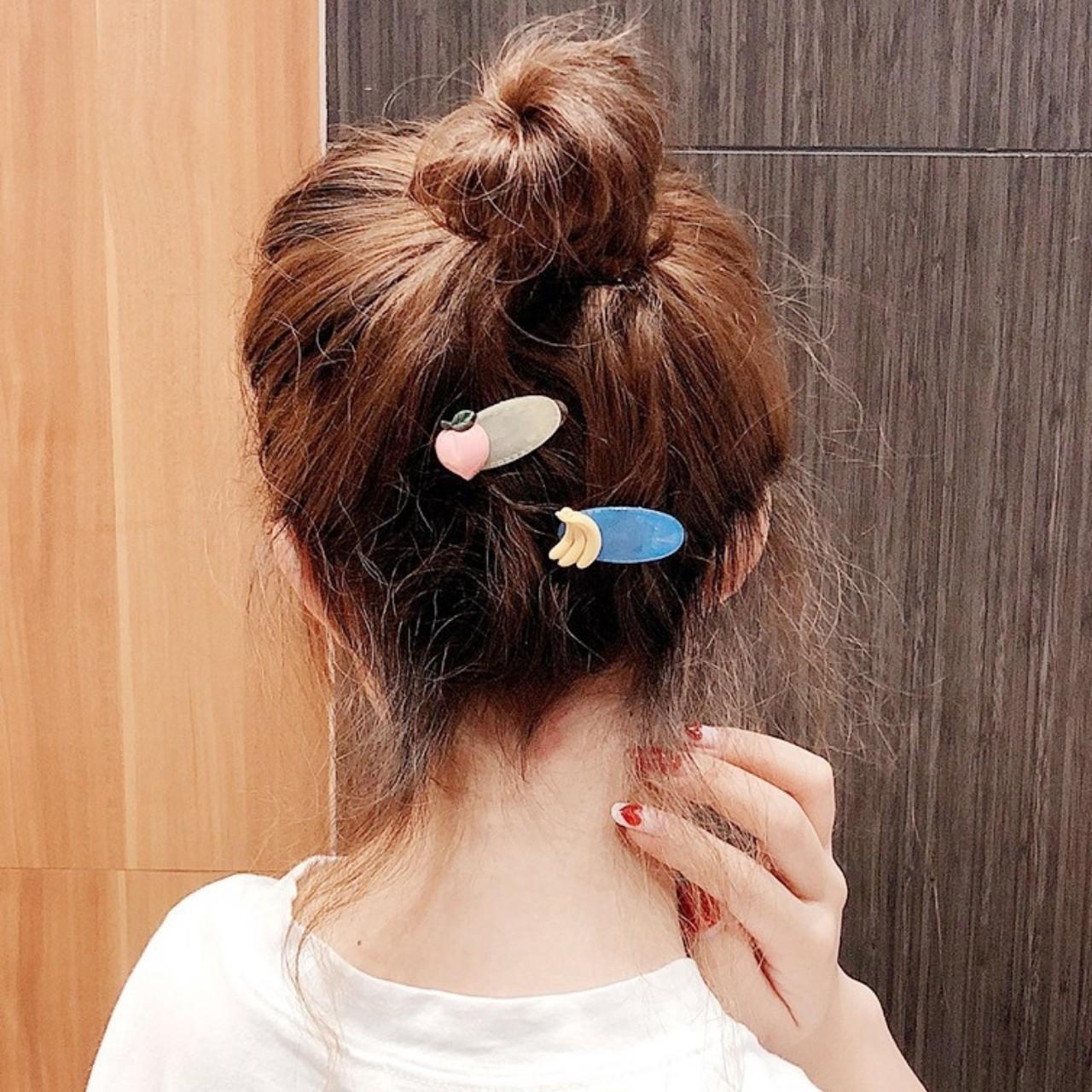 Bộ 03 kẹp tóc mỏ vịt hoa quả