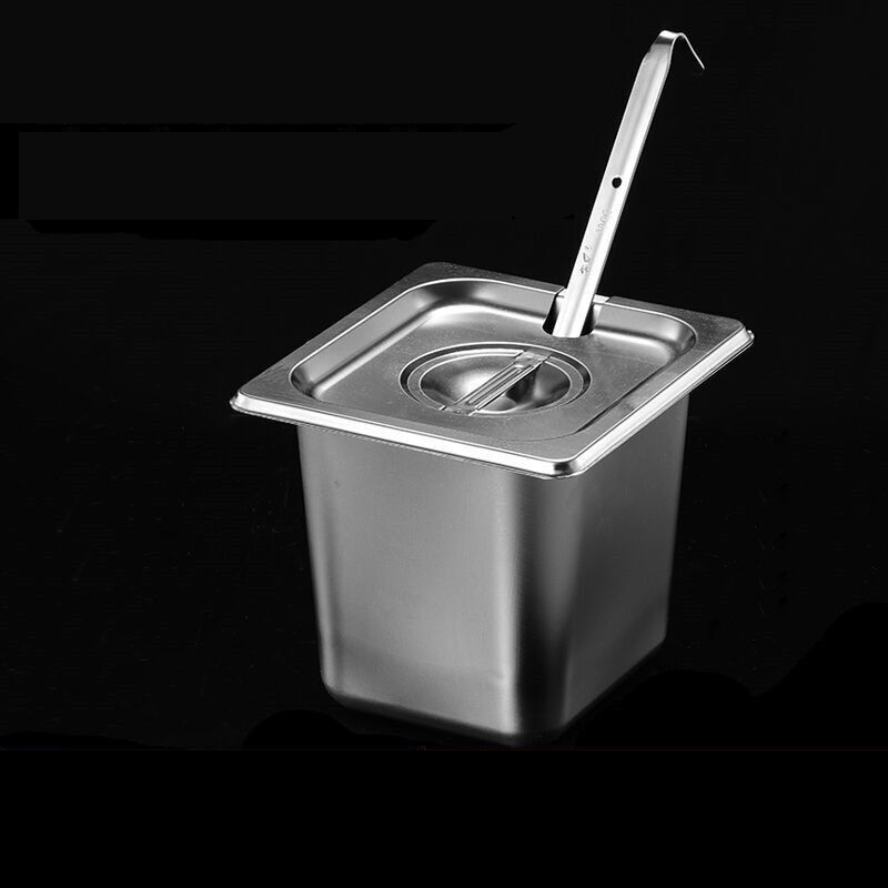 [HCM]Khay Inox Đựng Topping 1/6 (V2)
