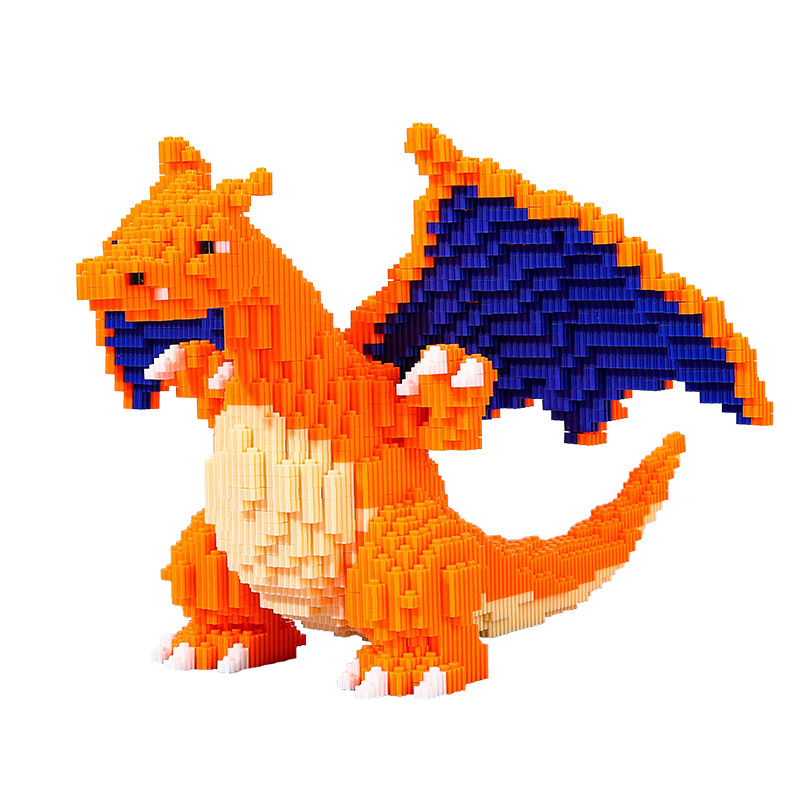 Lego Rồng lửa Charizard 26cm đồ chơi xếp hình 3d cho bé