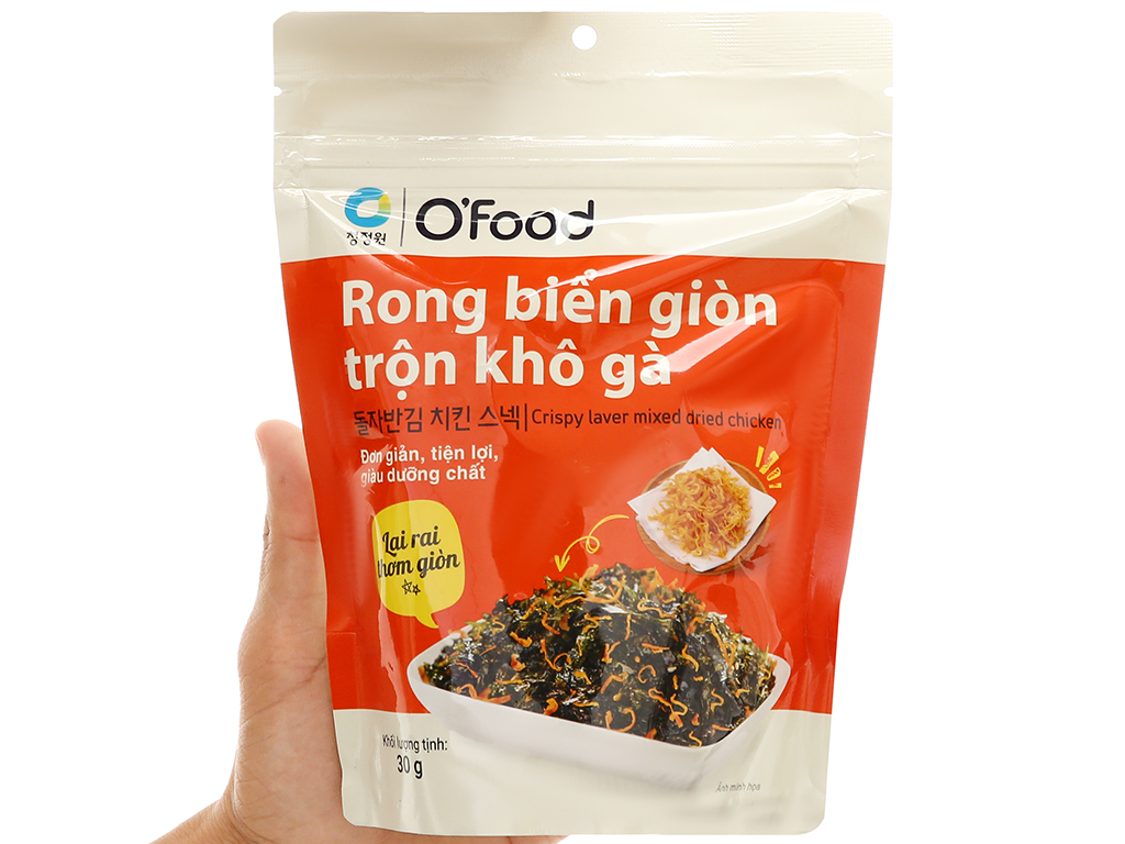 Rong biển giòn trộn khô gà O'food 30g