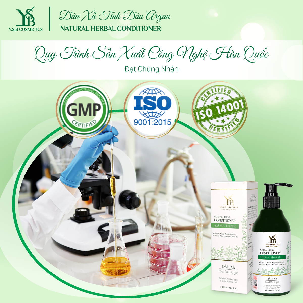 [HCM][YSB Cosmetics] Dầu xả Tinh Dầu Argan NATURAL HERBAL CONDITIONER