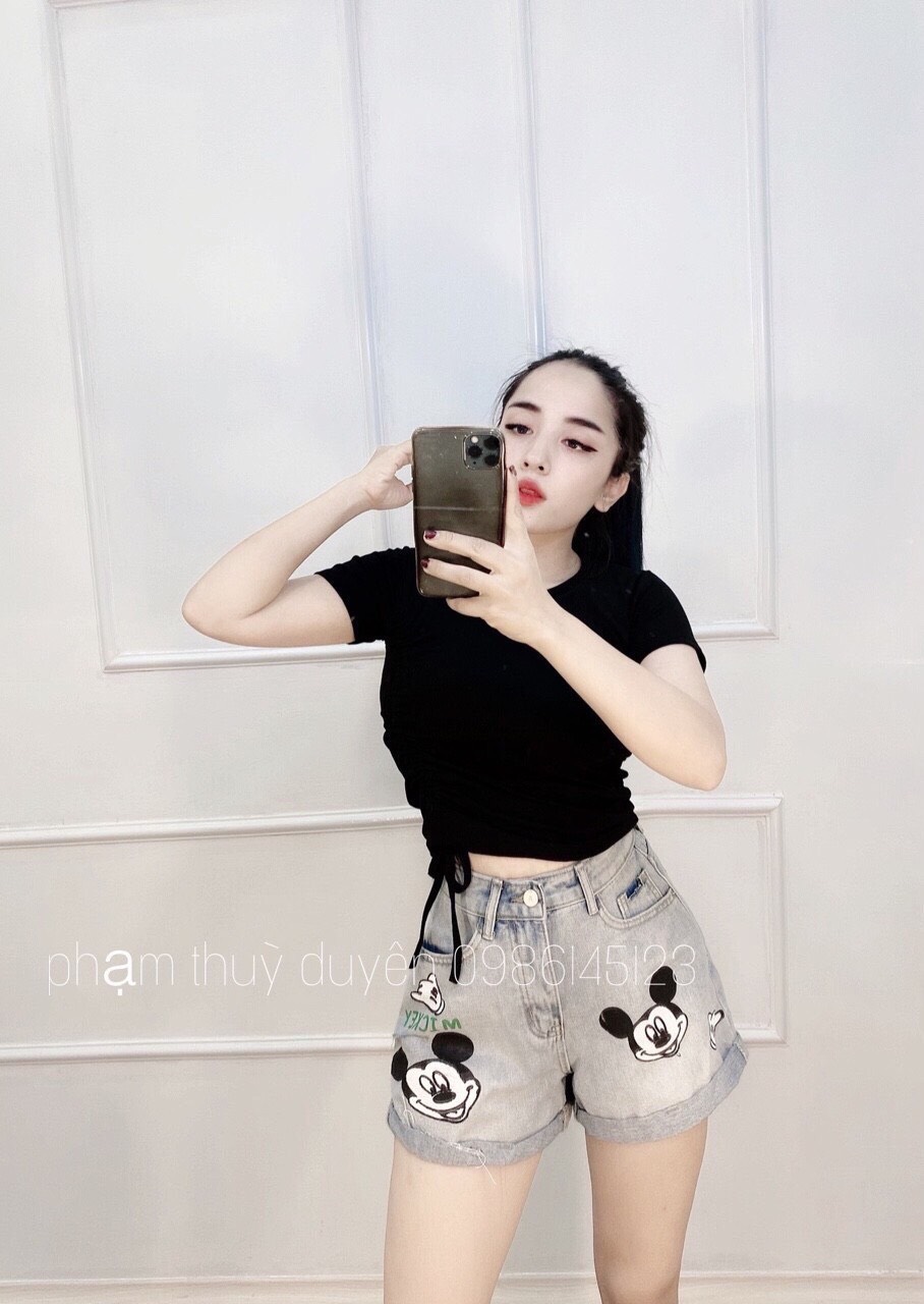 Áo thun lụa rút 1 bên luôn hot TTSA0327