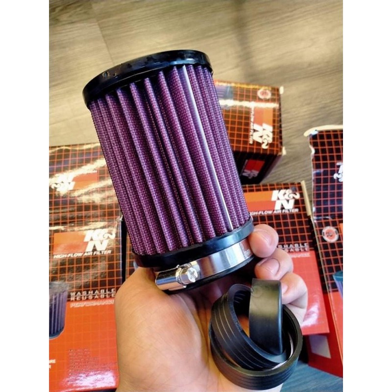 Lọc Gió Trụ KN 1280 - Pô e trụ K&N 1:1 ( tặng 3 đệm cao su )