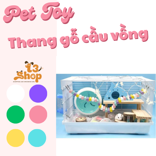 Wooden Ladder for Creating a Landscape for Hamsters with Fat Tails - T3 Pets Shop