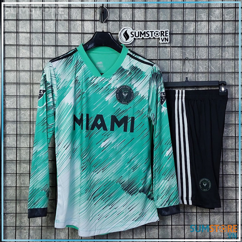 Bộ Đá Banh Clb Miami Xanh Ngọc 2022 - Đồ Thể Thao Đá Bóng Dài Tay |  Lazada.Vn