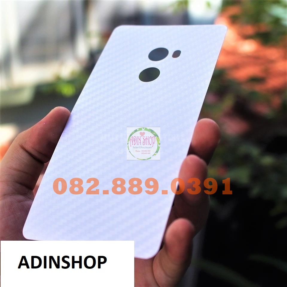 Miếng dán mặt lưng skin carbon dành cho Xiaomi Mi Mix 2 trong đen