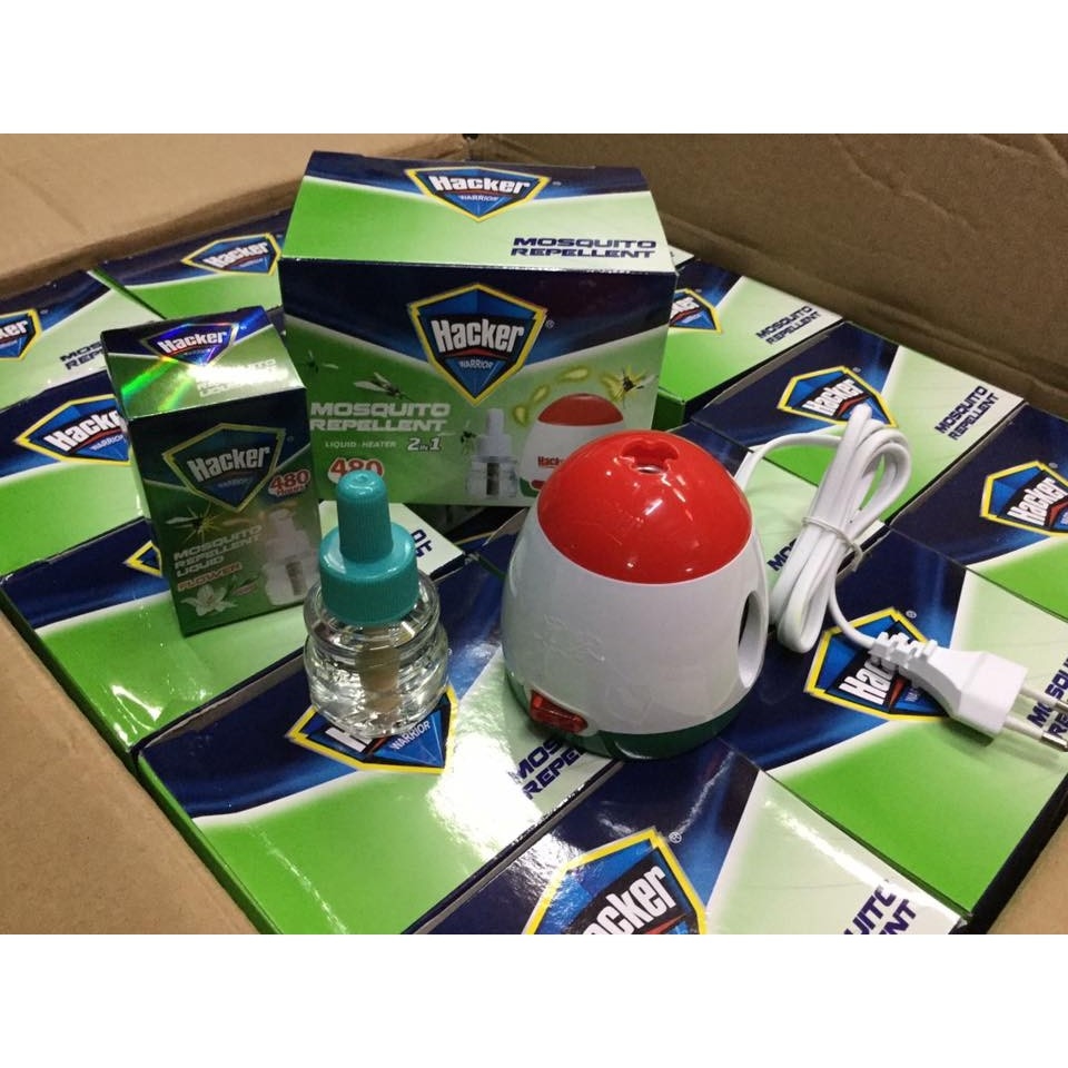 Đèn Đuổi Muỗi Xông Tinh Dầu Hacker + Tặng Kèm Tinh Dầu Bạc Hà Hacker, đèn xông tinh dầu đuổi muỗi, đèn xông đuổi muỗi