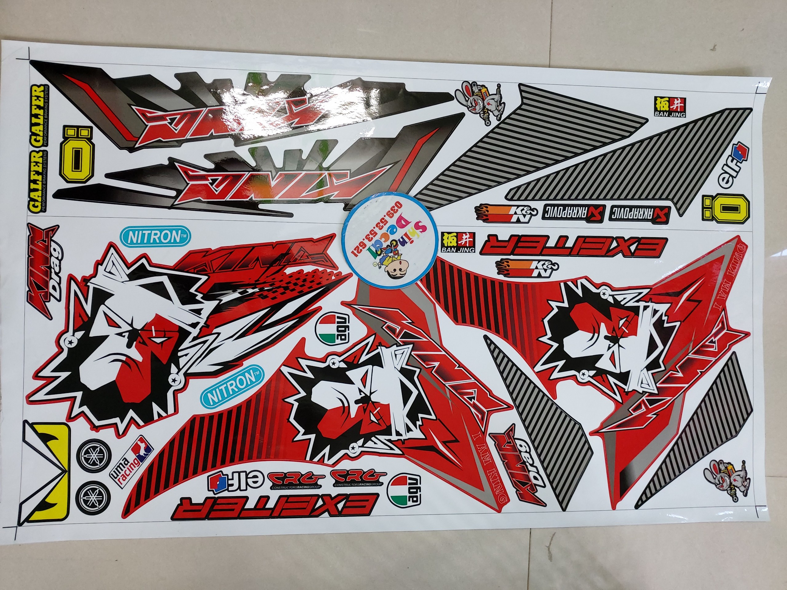 [HCM]Tem exciter 135 mặt khỉ đỏ đen