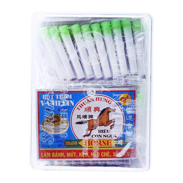 Bột thơm vani/Vanilline(vỉ 10 ống),nguyên liệu làm kem,làm bánh.
