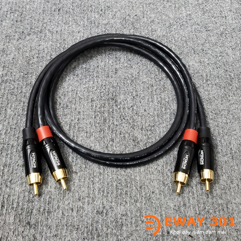 Original Hitachi 2 AV/RCA to 2 AV/RCA out audio cable