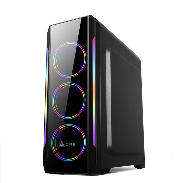 Vỏ Thùng Case Golden Field N23B (RGB + Điều khiển, Mặt cường lực, Vách Mica)