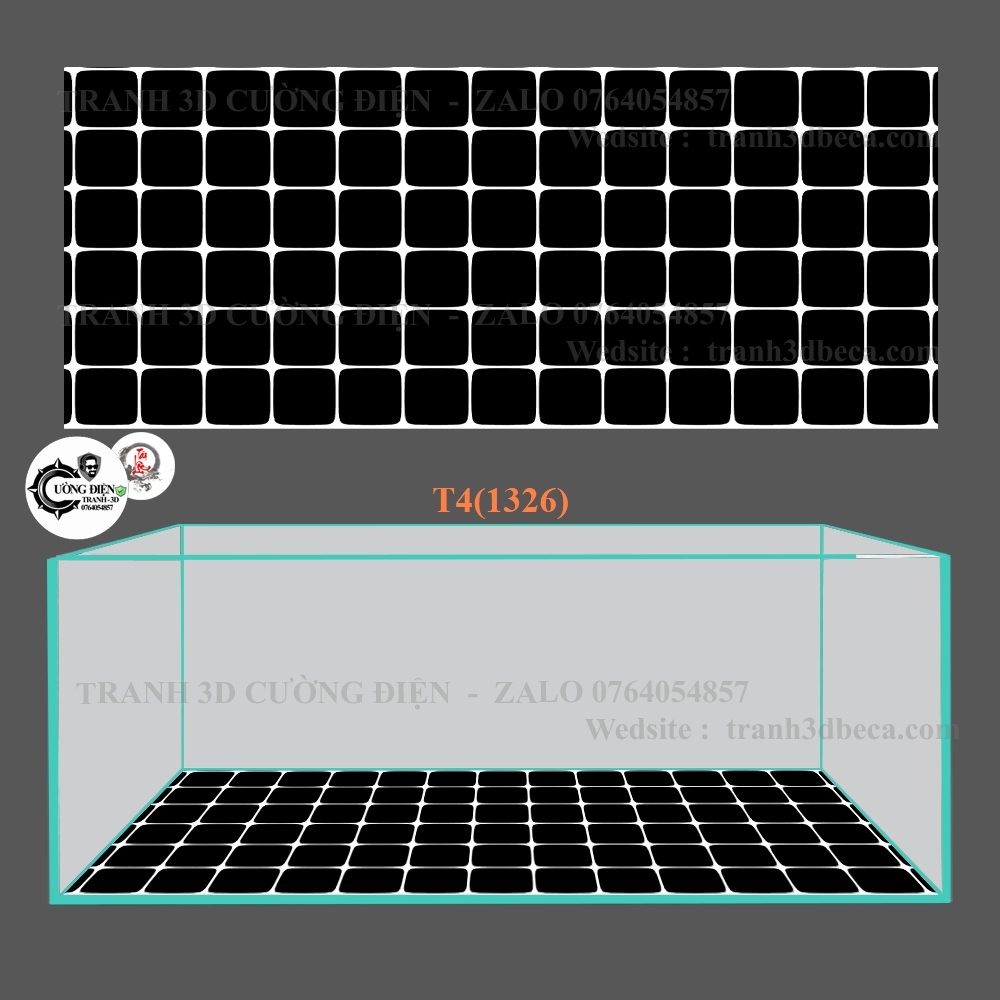 Tranh 3D dán đáy bể cá cảnh